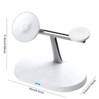 100W 3 in 1 Magnetic Wireless Charger Stand For Magsafe iPhone 16-12 Apple Watch 8 7 Airpods Pro Samsung Fast Charging Station
